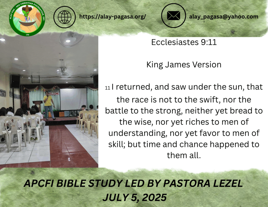 APCFI Bible Study Led By Pastora Lezel – July 2025