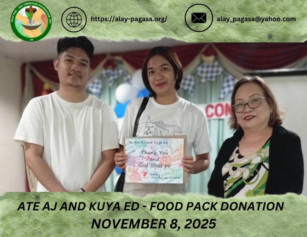 Ate AJ and Kuya Ed Drop-By Food Pack Donation
